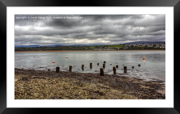 Moody Menai Framed Mounted Print by Derek Daniel