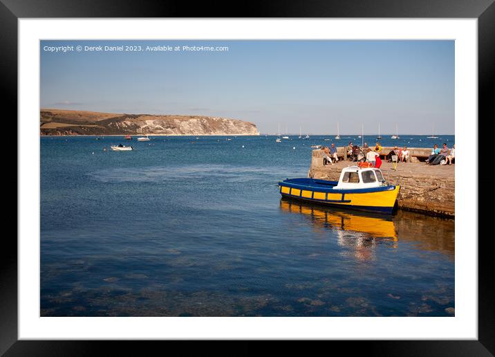 day out at Swanage Framed Mounted Print by Derek Daniel