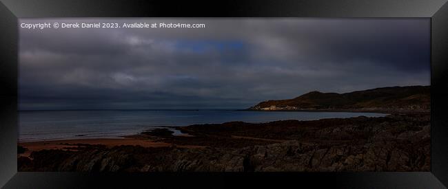 moody Woolacombe Framed Print by Derek Daniel