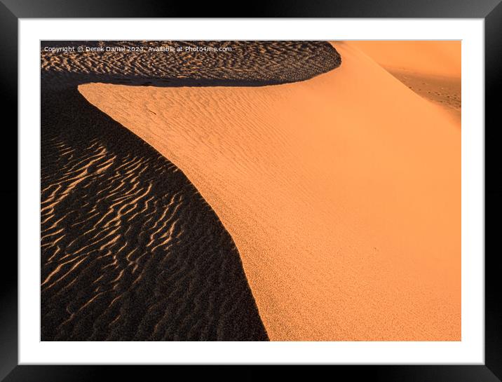 Textures of a Sand Dune Framed Mounted Print by Derek Daniel