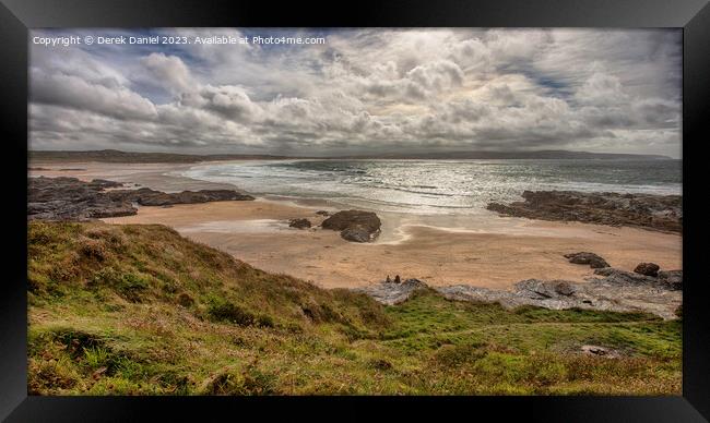 Gwithian Beach, Cornwall Framed Print by Derek Daniel