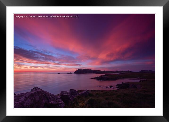 Blazing Skies at Sybil Head Framed Mounted Print by Derek Daniel