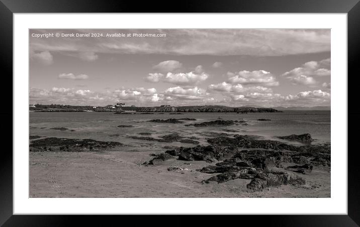 Rocky beach at Borthwen, Rhoscolyn Framed Mounted Print by Derek Daniel