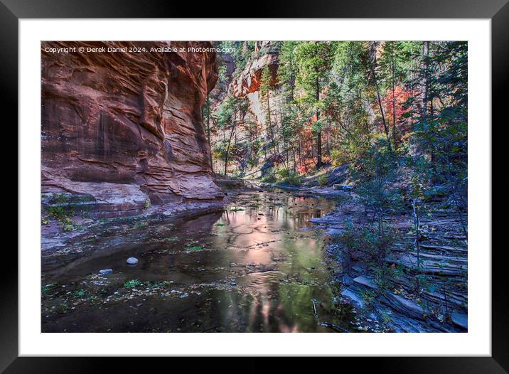 Oak Creek Canyon Framed Mounted Print by Derek Daniel