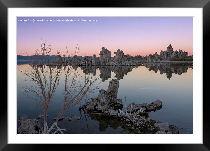 Sunset at Mono Lake Framed Mounted Print by Derek Daniel