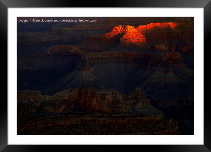 Grand Canyon National Park at sunrise Framed Mounted Print by Derek Daniel