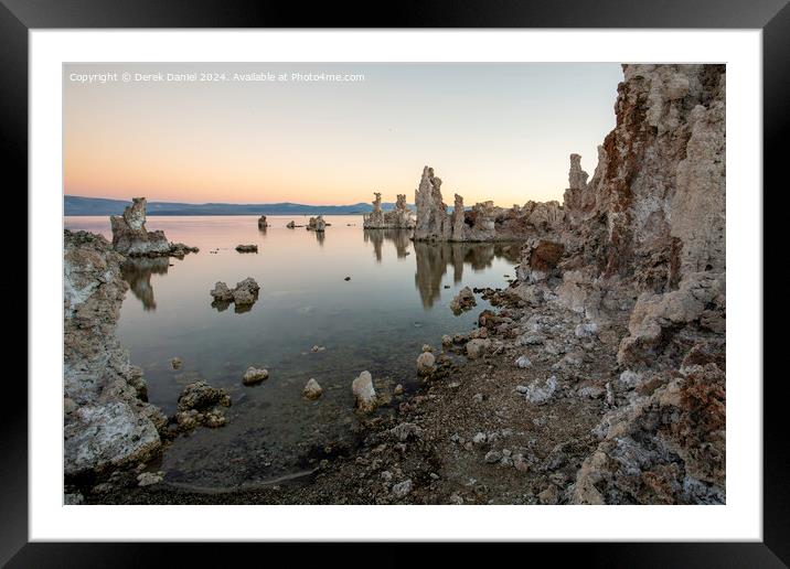 Sunrise At Mono Lake Framed Mounted Print by Derek Daniel
