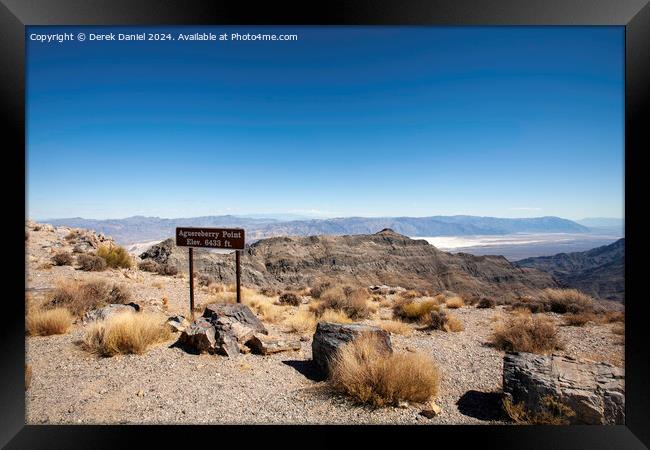 Aguereberry Point, Death Valley Framed Print by Derek Daniel