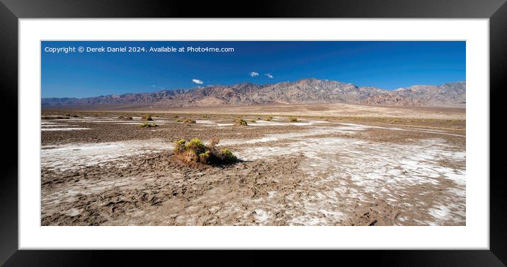 The barren landscape of Death Valley Framed Mounted Print by Derek Daniel