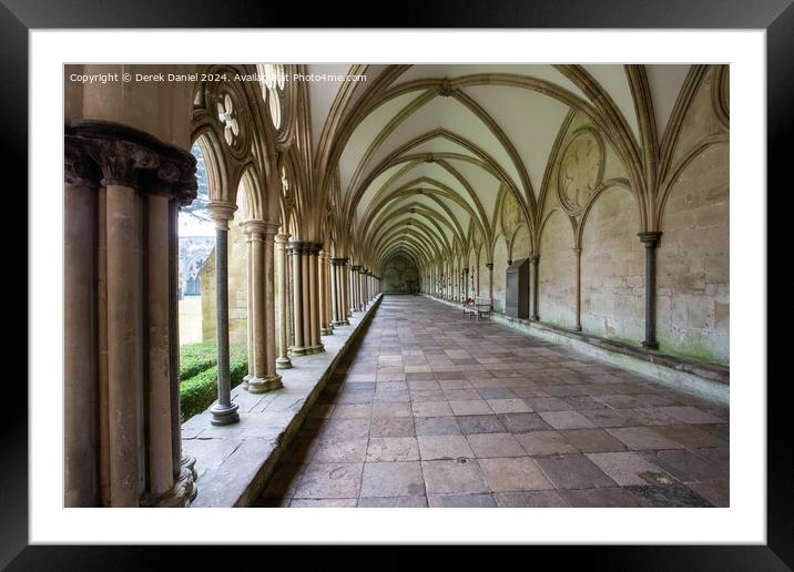 Magnificent Gothic Cloisters Framed Mounted Print by Derek Daniel