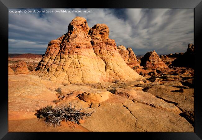 South Coyote Buttes landscape, Arizona Framed Print by Derek Daniel