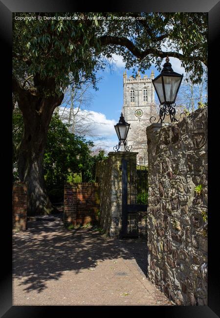 Rear Entrance to Christchurch priory Framed Print by Derek Daniel