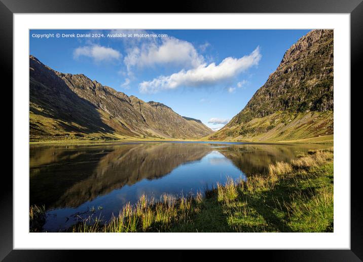 Loch Achtriochtan, Glencoe Framed Mounted Print by Derek Daniel