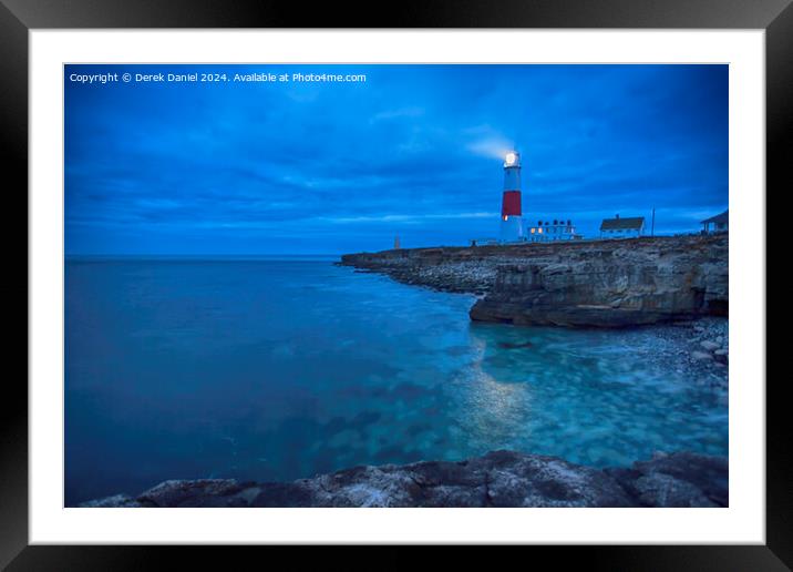 Cloudy Sunrise at Portland Bill Framed Mounted Print by Derek Daniel