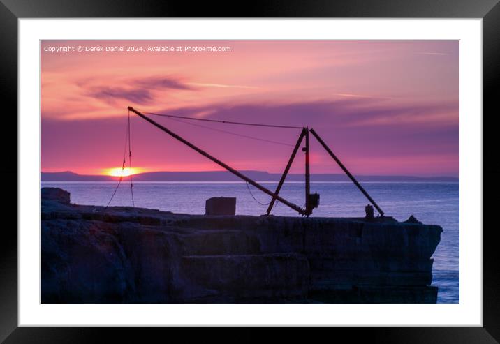 Sunrise around Portland, Dorset Framed Mounted Print by Derek Daniel