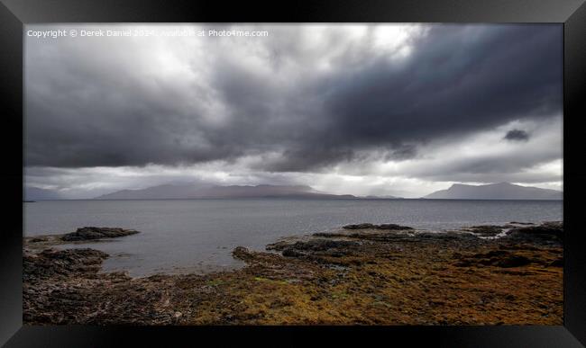 Storm clouds over Loch Hourn Framed Print by Derek Daniel