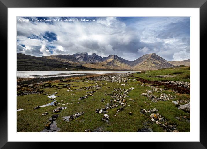 Serene Loch Slapin Framed Mounted Print by Derek Daniel