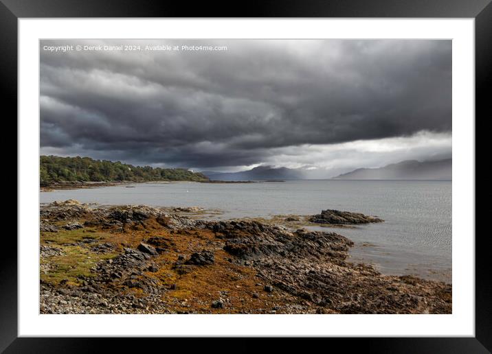 Storm clouds over Loch Hourn Framed Mounted Print by Derek Daniel