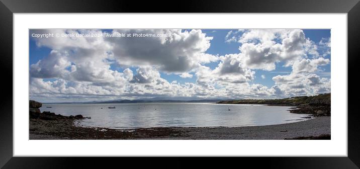 Moelfre Beach (Panoramic) Framed Mounted Print by Derek Daniel