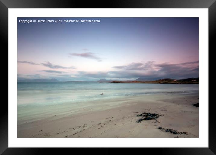 Sunset at Mellon Udrigle Framed Mounted Print by Derek Daniel