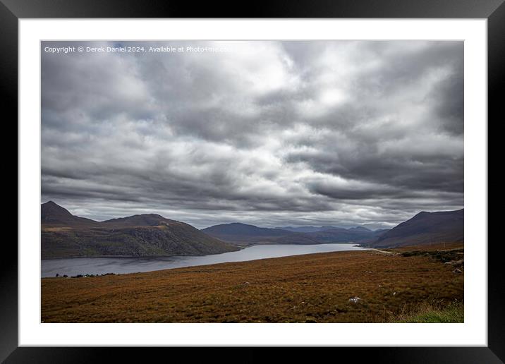 Loch Maree Framed Mounted Print by Derek Daniel