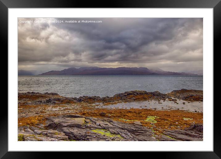 Storm clouds over Loch Hourn Framed Mounted Print by Derek Daniel