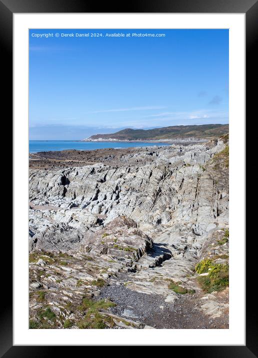 Coastline from Woolacombe to Morte Point Framed Mounted Print by Derek Daniel
