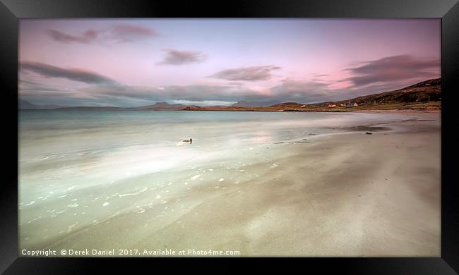 Sunset Spectacle at Mellon Udrigle Framed Print by Derek Daniel