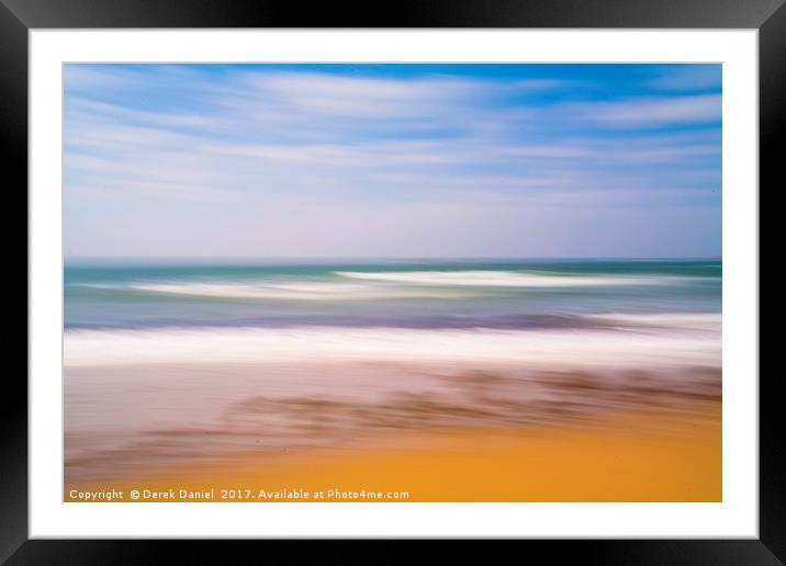 An Artistic Impression of Bigbury on Sea Framed Mounted Print by Derek Daniel