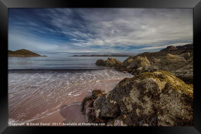 Fiery Sands of Wester Ross Framed Print by Derek Daniel