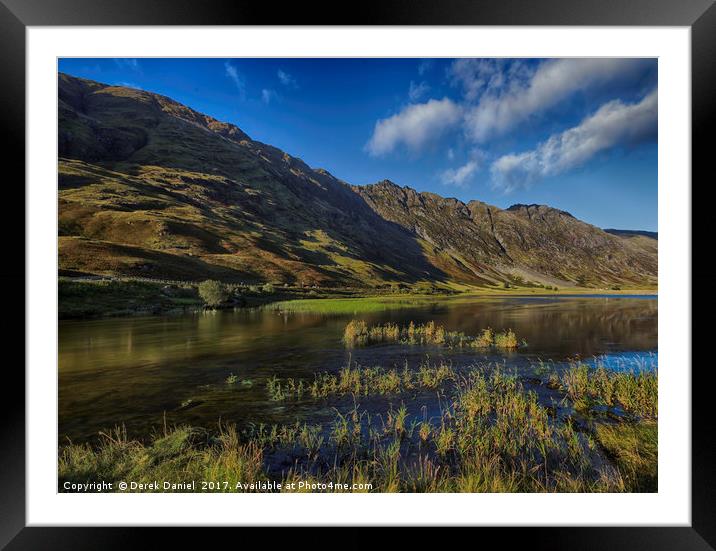 Majestic Reflections of Loch Achtriochtan Framed Mounted Print by Derek Daniel