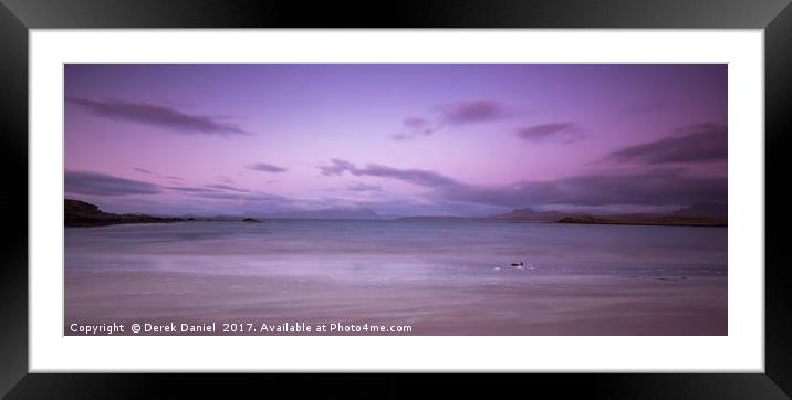 Stunning Sunset over Award Winning Mellon Udrigle  Framed Mounted Print by Derek Daniel