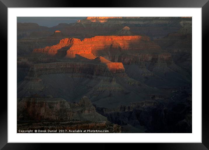 Majestic Sunset at the Deepest Canyon Framed Mounted Print by Derek Daniel