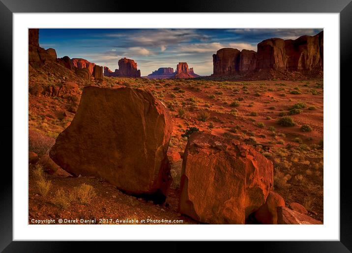 Monument Valley, Arizona-Utah Border Framed Mounted Print by Derek Daniel