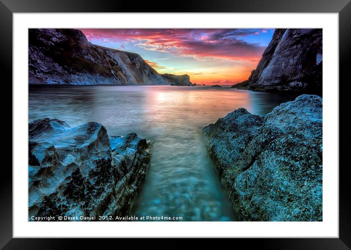 A Stunning Man O' War Bay Sunrise Framed Mounted Print by Derek Daniel