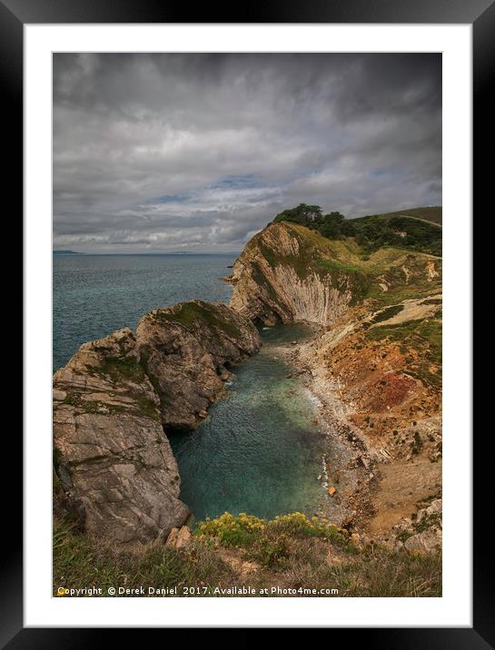 Enchanting Stair Hole Cove Framed Mounted Print by Derek Daniel