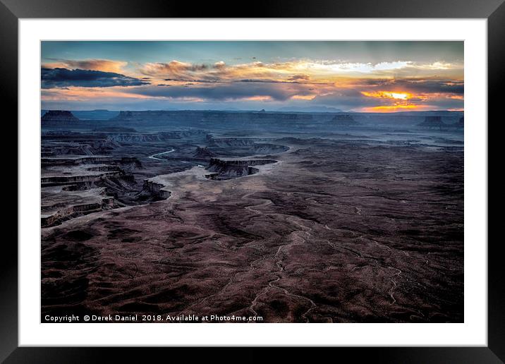 Canyonlands sunset Framed Mounted Print by Derek Daniel