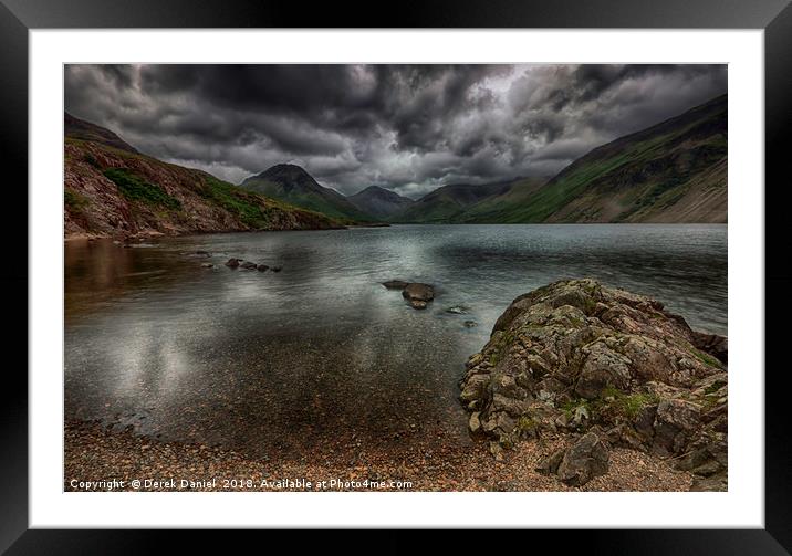 Magnificent Lonely Wastwater Framed Mounted Print by Derek Daniel