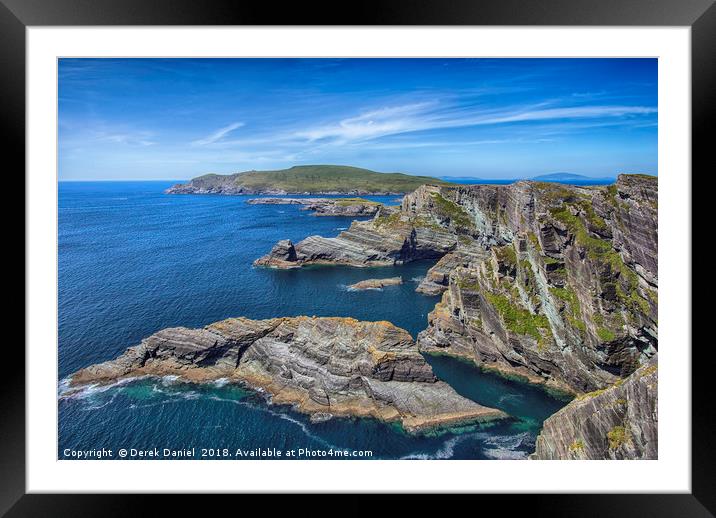 Kerry Cliffs, Ireland Framed Mounted Print by Derek Daniel