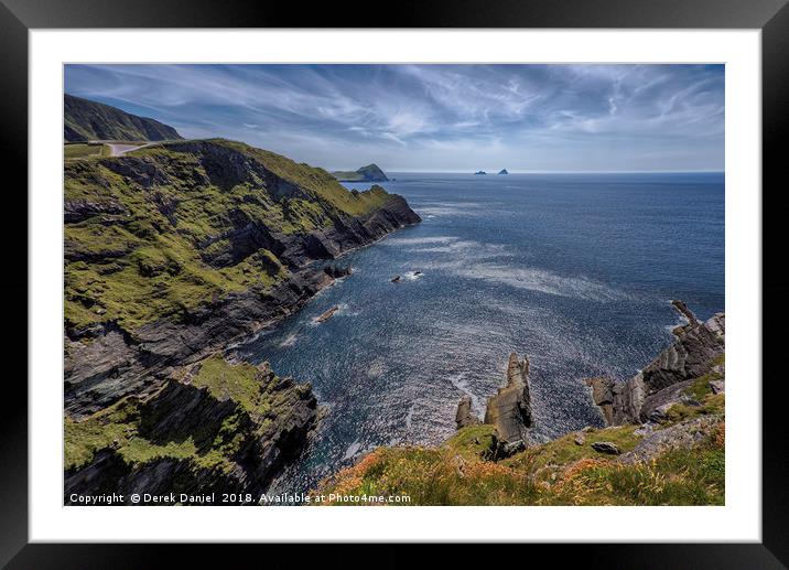 Majestic Kerry Cliffs Framed Mounted Print by Derek Daniel