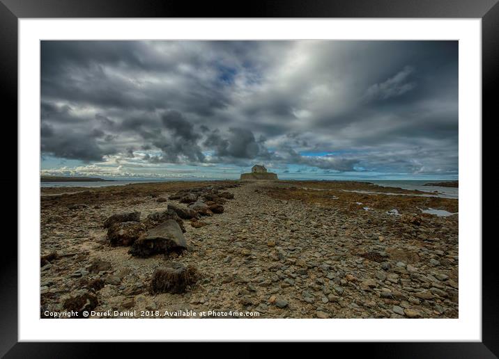 Serene Chapel on the Sea Framed Mounted Print by Derek Daniel