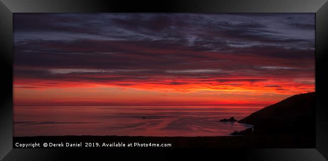 Fire In The Sky Framed Print by Derek Daniel