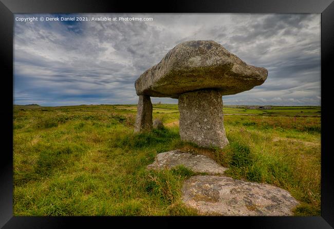 Lanyon Quoit, Cornwall  Framed Print by Derek Daniel