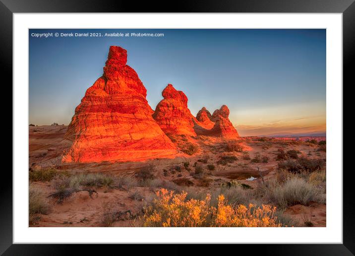 South Coyote Buttes at Sunrise, Arizona  Framed Mounted Print by Derek Daniel