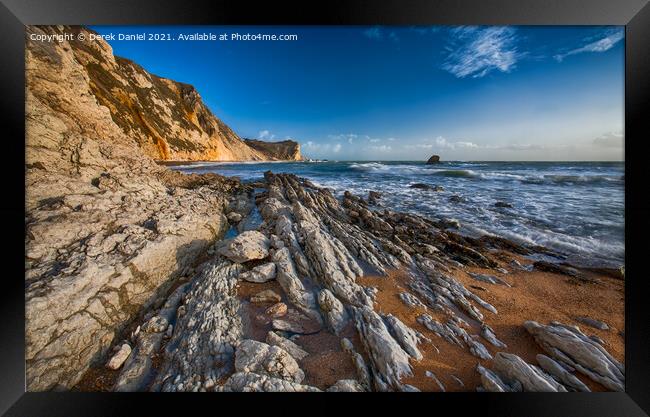 Man O'War Bay #3, Dorset  Framed Print by Derek Daniel