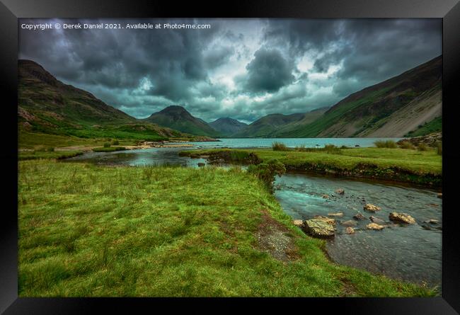 Stormy weather at Wastwater, The Lake District  Framed Print by Derek Daniel