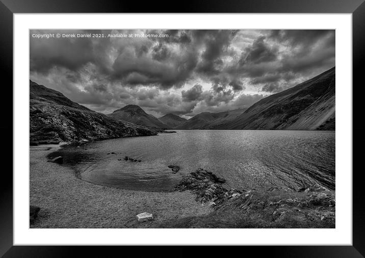 Wastwater Lake District Framed Mounted Print by Derek Daniel