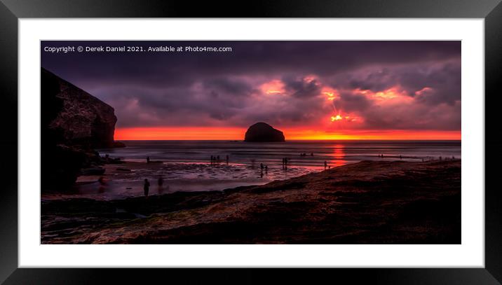 Admiring The Sunset Framed Mounted Print by Derek Daniel