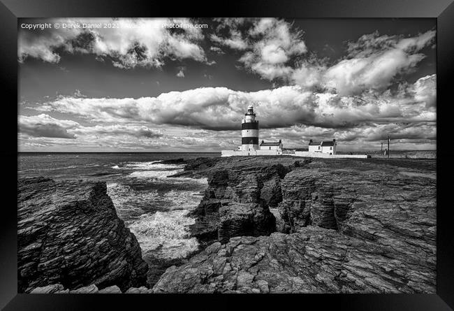 Hook Head Lighthouse, County Wexford, Ireland (mon Framed Print by Derek Daniel