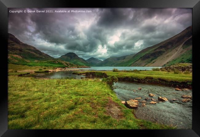 cloudy day at Wastwater in the Lake District #2 Framed Print by Derek Daniel